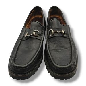 Men's Black Leather Loafers